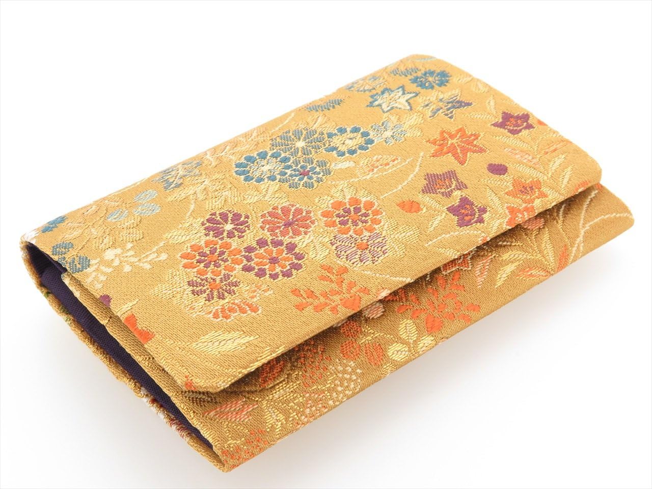 Business Card Holder Card case with The Sum Pattern Kimono Fabric Kyoto Nishijin KARASHI