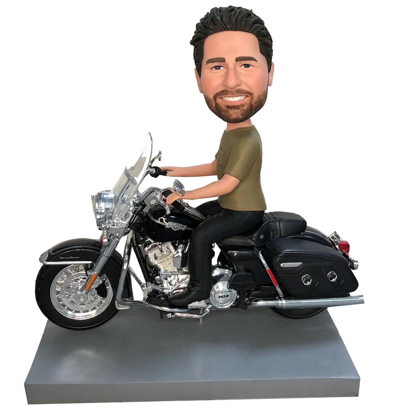 Custom Bobble-Heads Figurine Customized Doll, Custom Bobblehead Motorcycle, Bobble Head Figures Handmade Personalized Sculpture Gift for Motorcycle Driver : Toys & Games