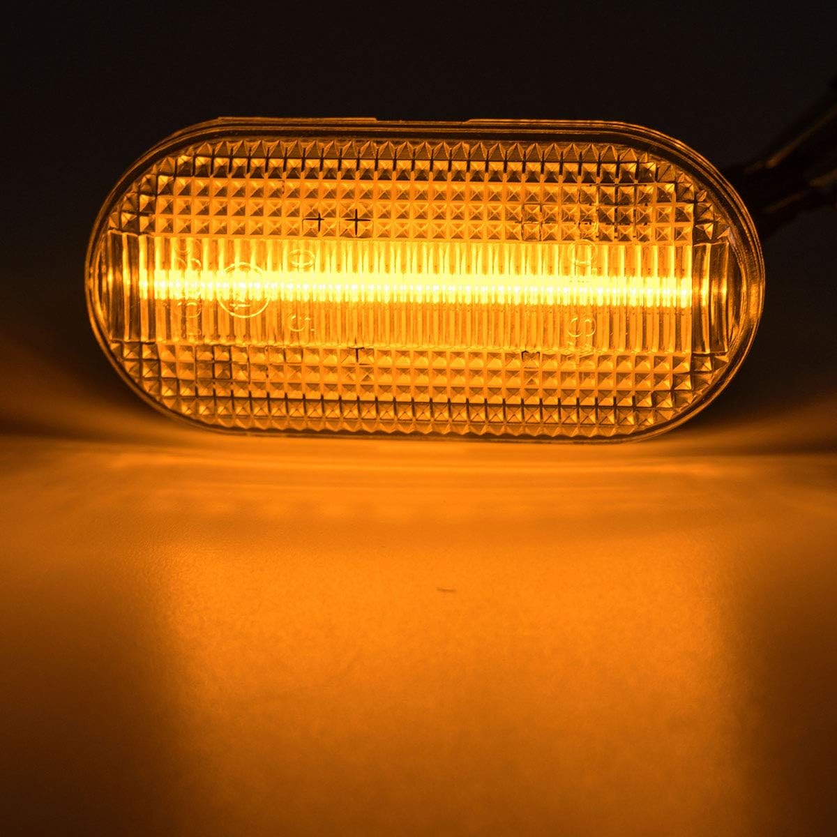LED Side Marker Lamps for 2003-2009 Nissan 350Z Z33 Fairlady Z Clear Lens Front Fender Turn Signal Marker Lights