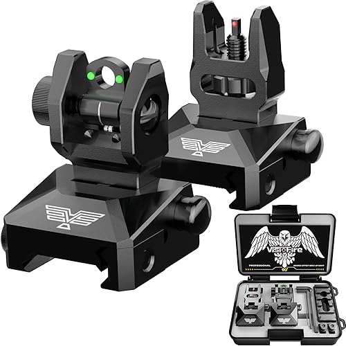 Visiofire Fiber Optic Iron Sights for Picatinny Rail | Flip