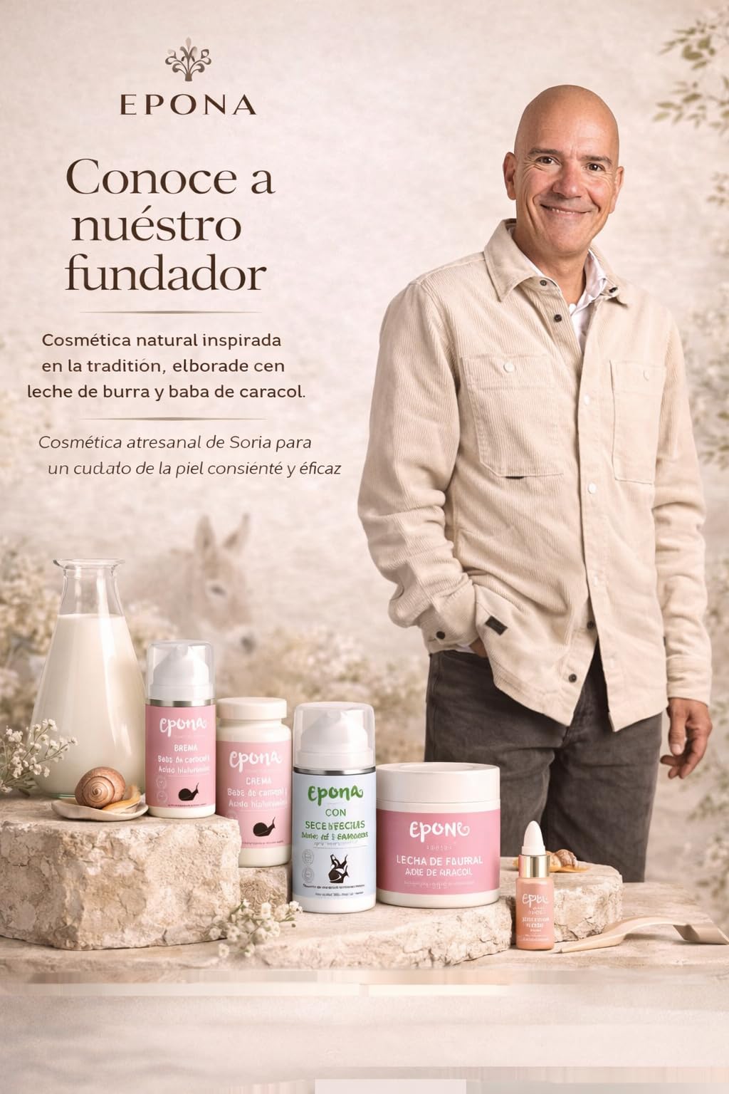 EPONA Crema Regeneradora BIO Baba de Caracol con Aloe Vera y Aceites Naturales – Hidratación y Luminosidad – Cosmética Natural Certificada – 50 ml