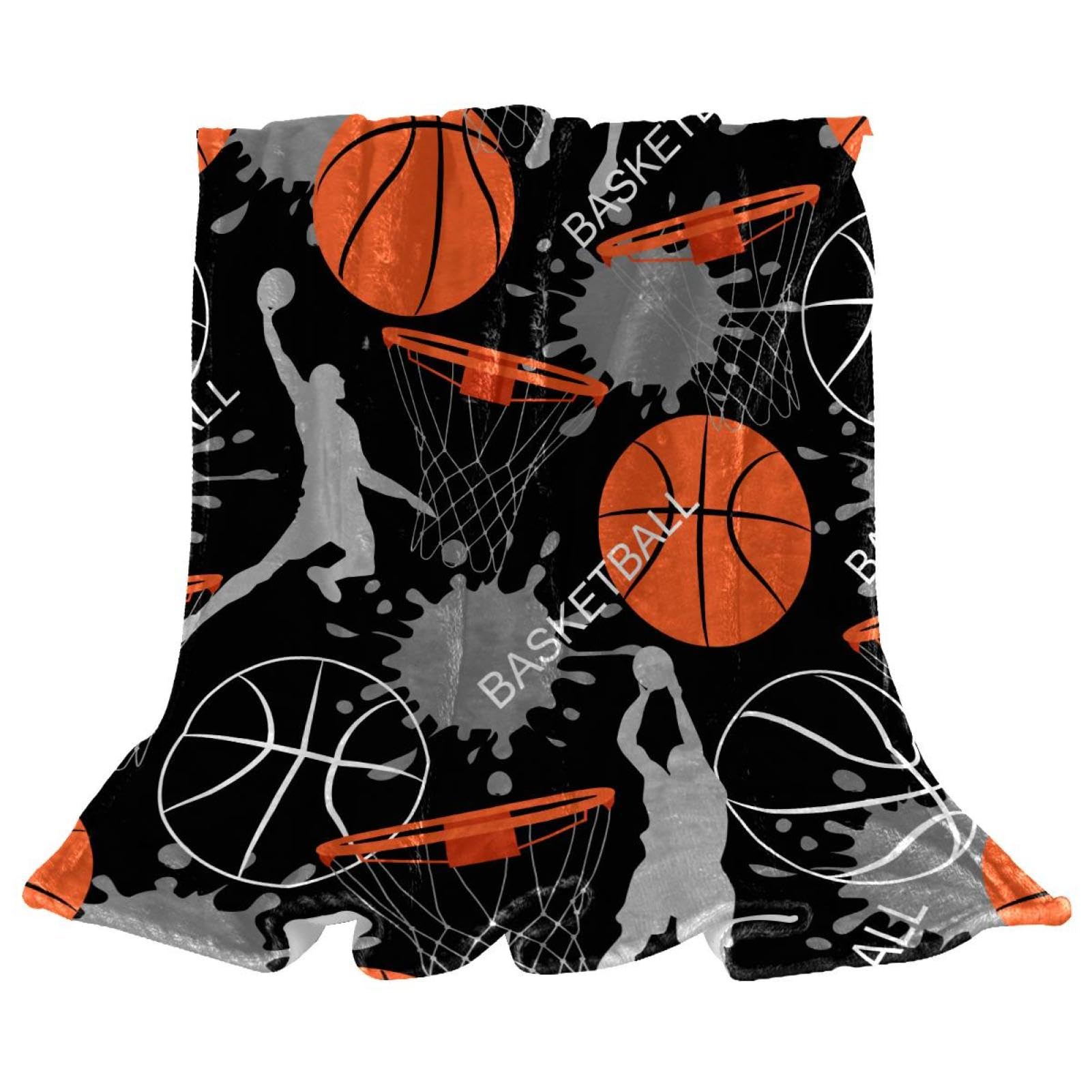 Couverture polaire basket-ball chaude et douce grand plaid lit divan chaise 150x130