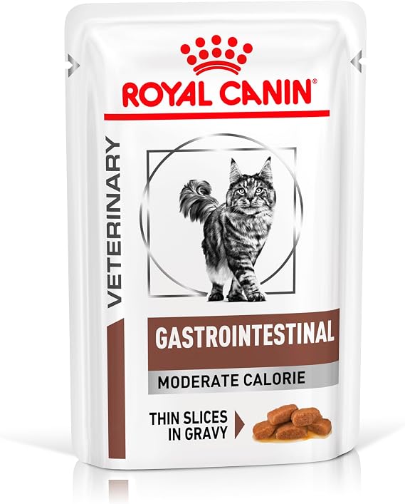 ROYAL CANIN Cat Gastro Intestinal Moderate Calorie Cat Food, 12 x 85 g