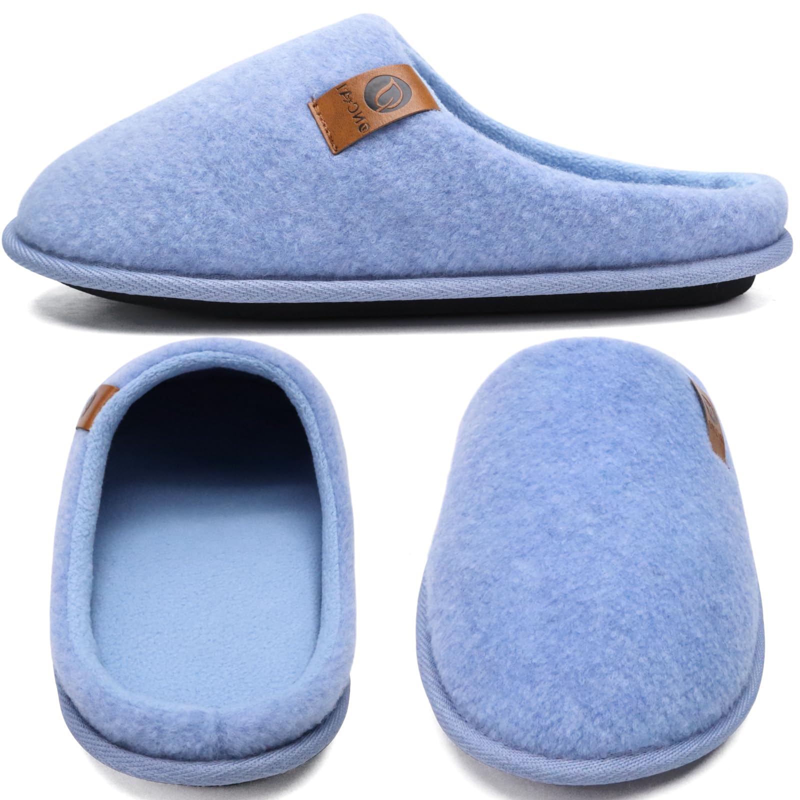 ONCAI Pantofole da Uomo Invernali, Comoda Memory Foam Calde Scarpe da Casa in Lana Con Suola Antiscivolo Taglia 40-49 EU