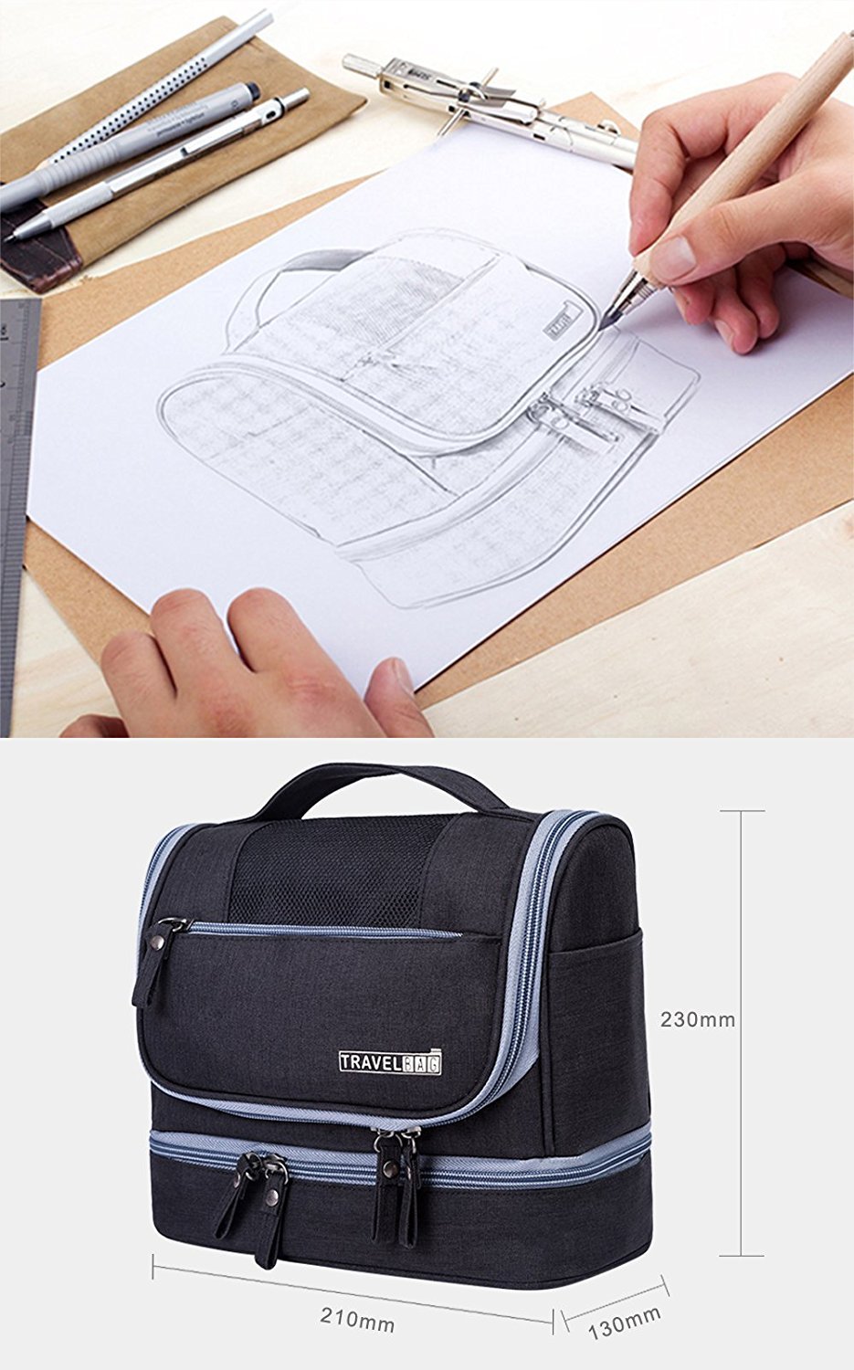 House of Quirk Fabric Toiletry Bag