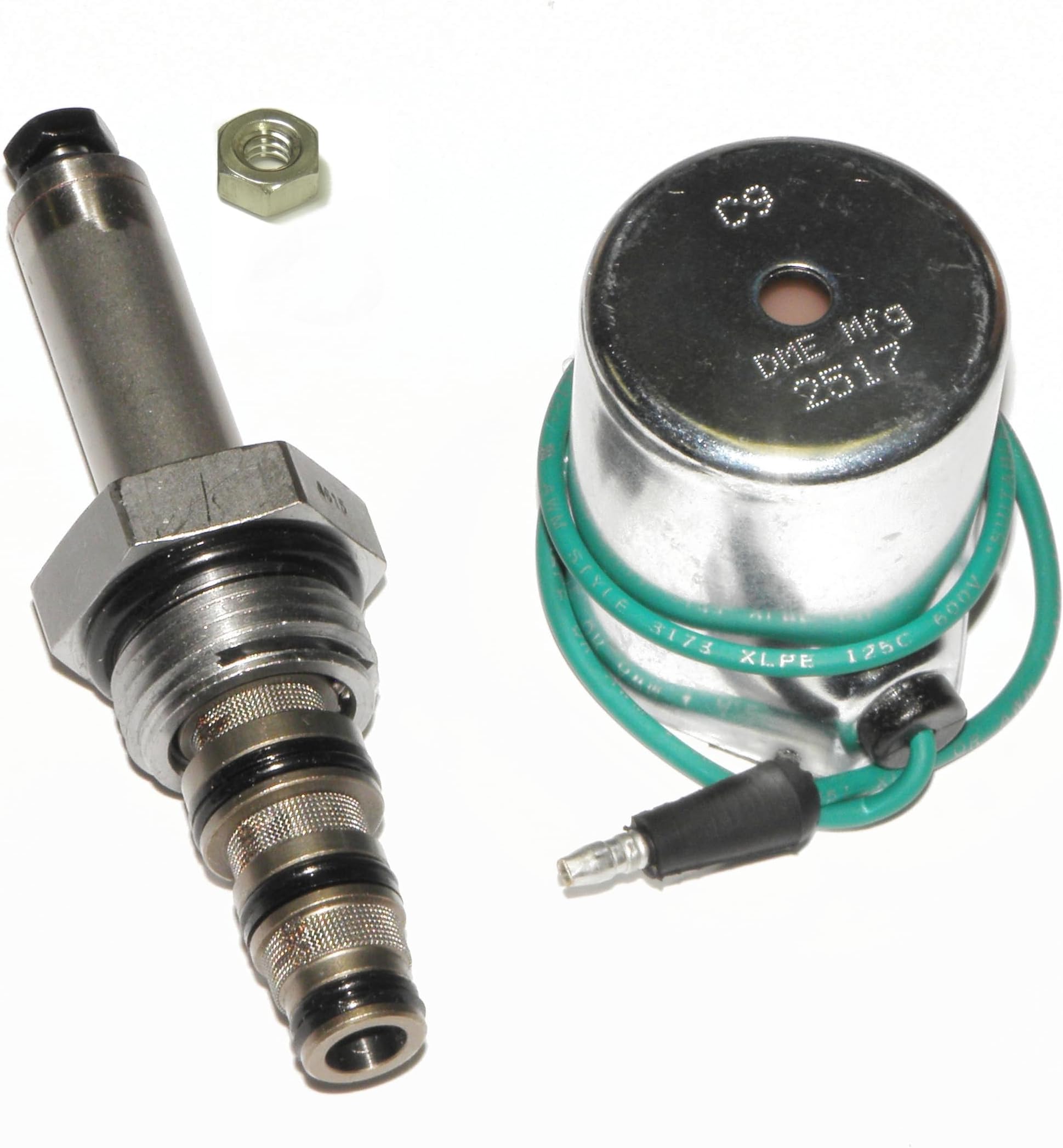 DME Manufacturing 15358, Meyer C Valve Assembly, Valve, 15381, & Coil, 15430, for E47, E57, E60 Pumps, Aftermkt, Optional 18-8 Stainless Steel Nut Included