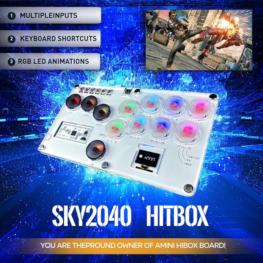 SKY2040 HITBOX ゲームコントローラー sky2040 Hitbox Street Fighter Controller Fight Stick Game