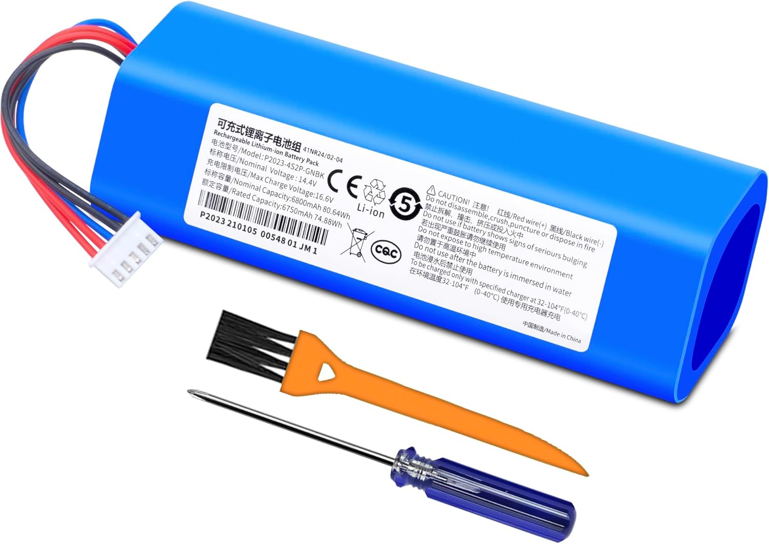 6800mAh Battery for Ecovacs Deebot T8 Max/Aivi/Power,T9 Max/Aivi/Power, T5 Max/Power/Hero, T10 Omni/Turbo/Plus, DX65 DX93 DX96 DBX11 DBX33 DX9G, Ozmo 950, T10, X1 Omni/Turbo/Plus