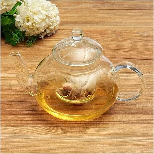 Miniatura 5 de HaveFun Tetera de vidrio de borosilicato resistente al calor incluye tetera 1 calentador 6 tazas teteras de vidrio