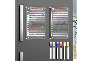2 Pcs Acrylic Magnetic Dry Erase List Board