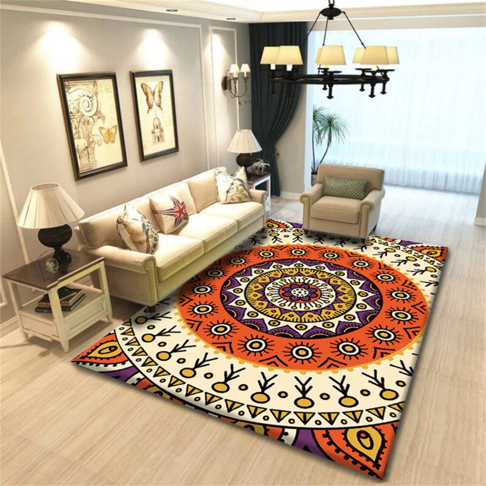Tapis de sol gamer et descente de lit multicolore 160x230 cm pour proteger vos parquets