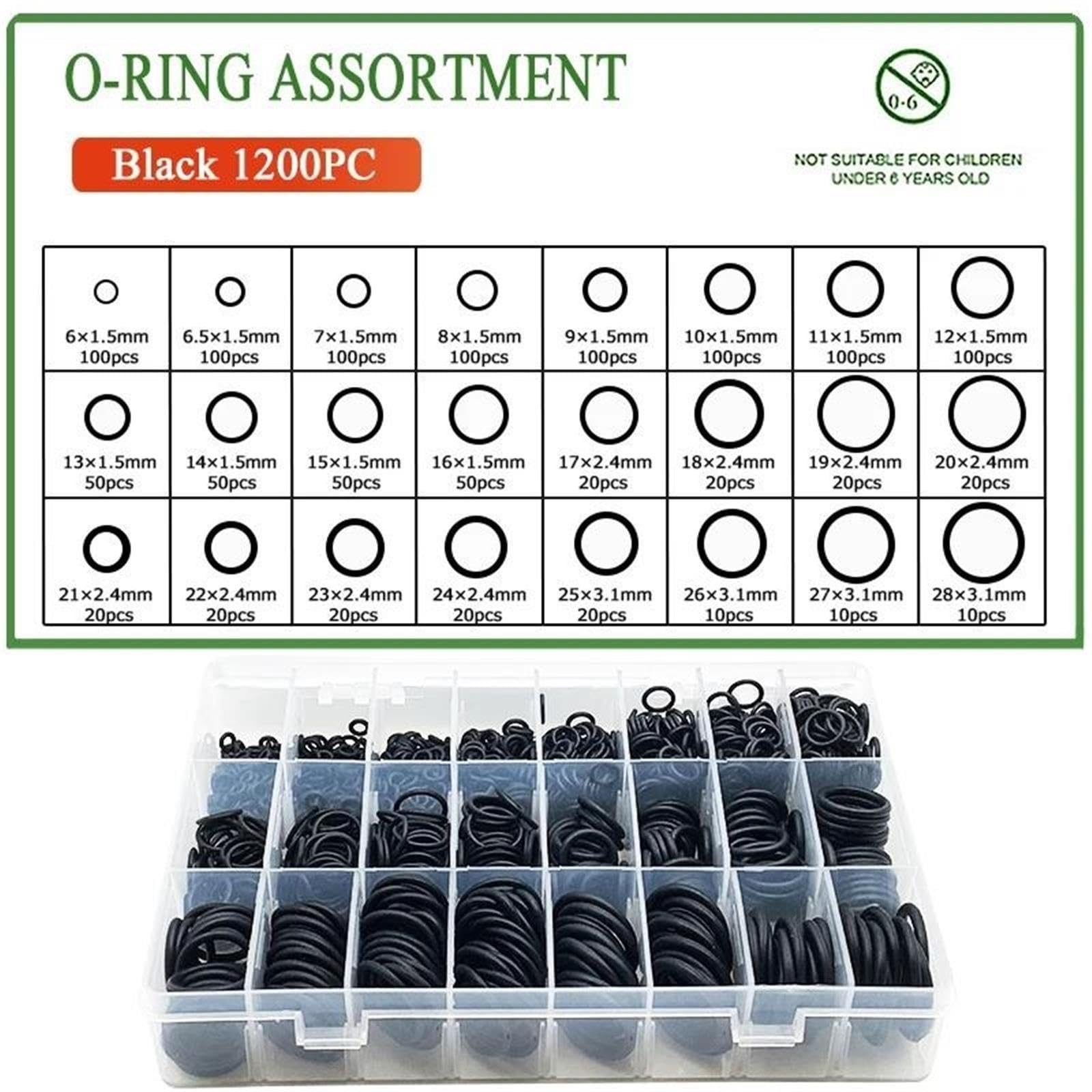 1200-teiliges O-Ring-Dichtungsscheiben-Set