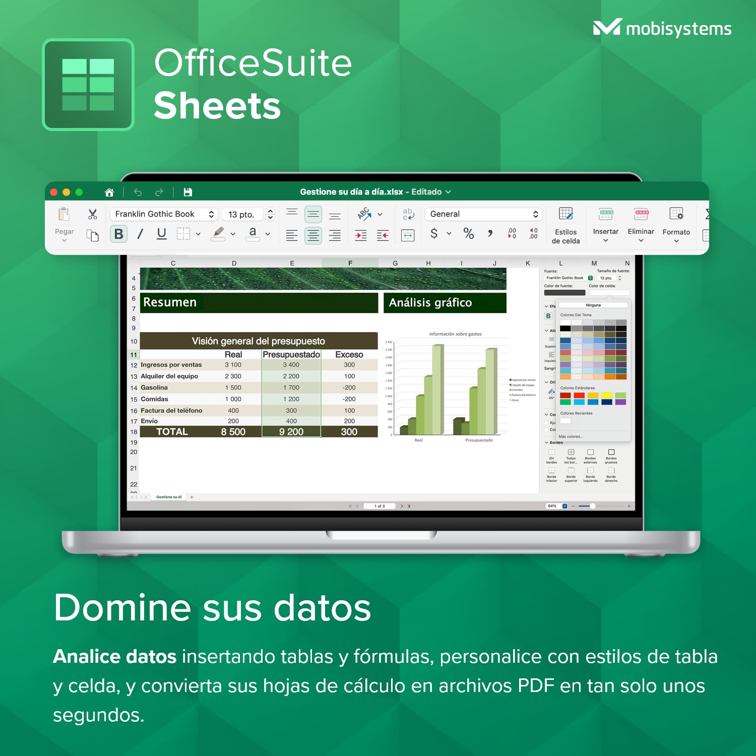OfficeSuite Home & Business para MAC - Licencia de por vida - Paquete Office para macOS - 1 Dispositivo, 1 Usuario
