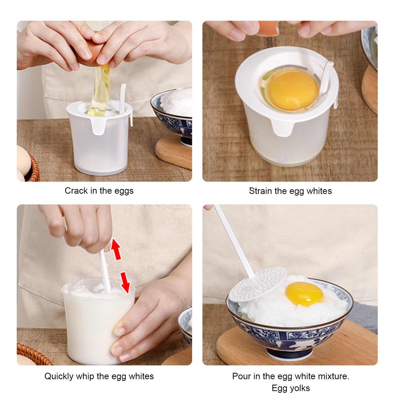 Genérico Separador de yemas de Huevo | Separador de Alimentos de Silicona | Herramienta de Filtro de Huevos - para Cocina, Chef, Hogar y Uso al Aire Libre
