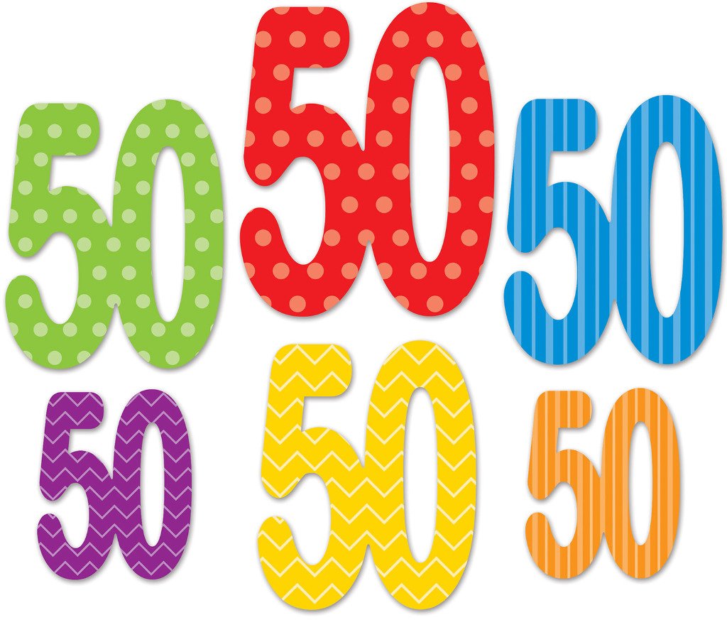 Déco de salle 50 ans à pois et rayures, kit suspension anniversaire multicolore 6 pièces