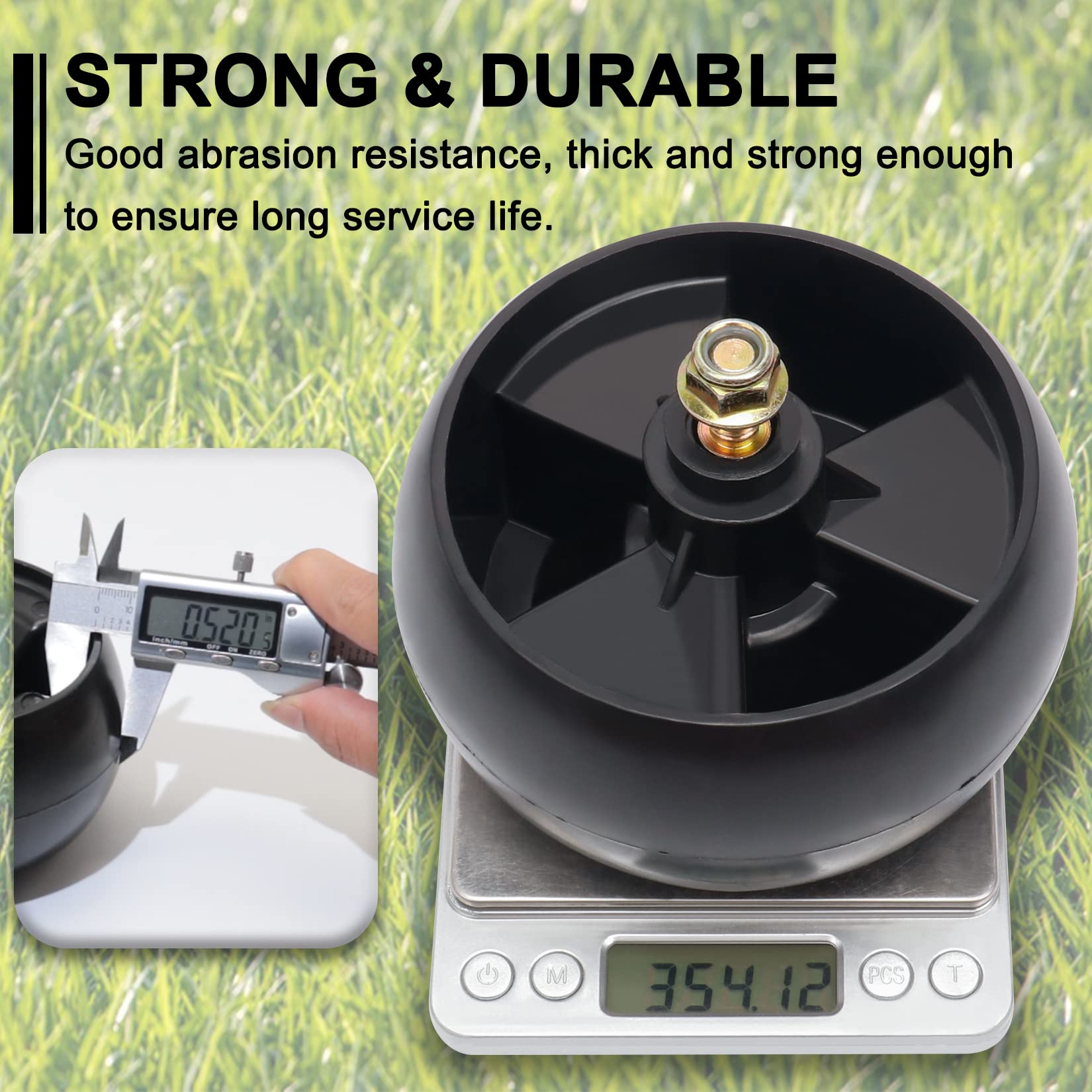 KOOTANS Deck Wheels for Cub Cadet Zero Turn Craftsman MTD 734-04155 Toro 112-0677, 5" Deck Wheel Kit with Bolts and Nuts (4 Pack)