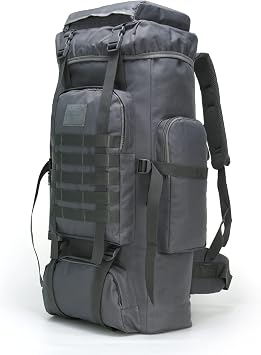 70l Hiking Backpack for Men Waterproof Military Camping Rucksack Travel Daypack