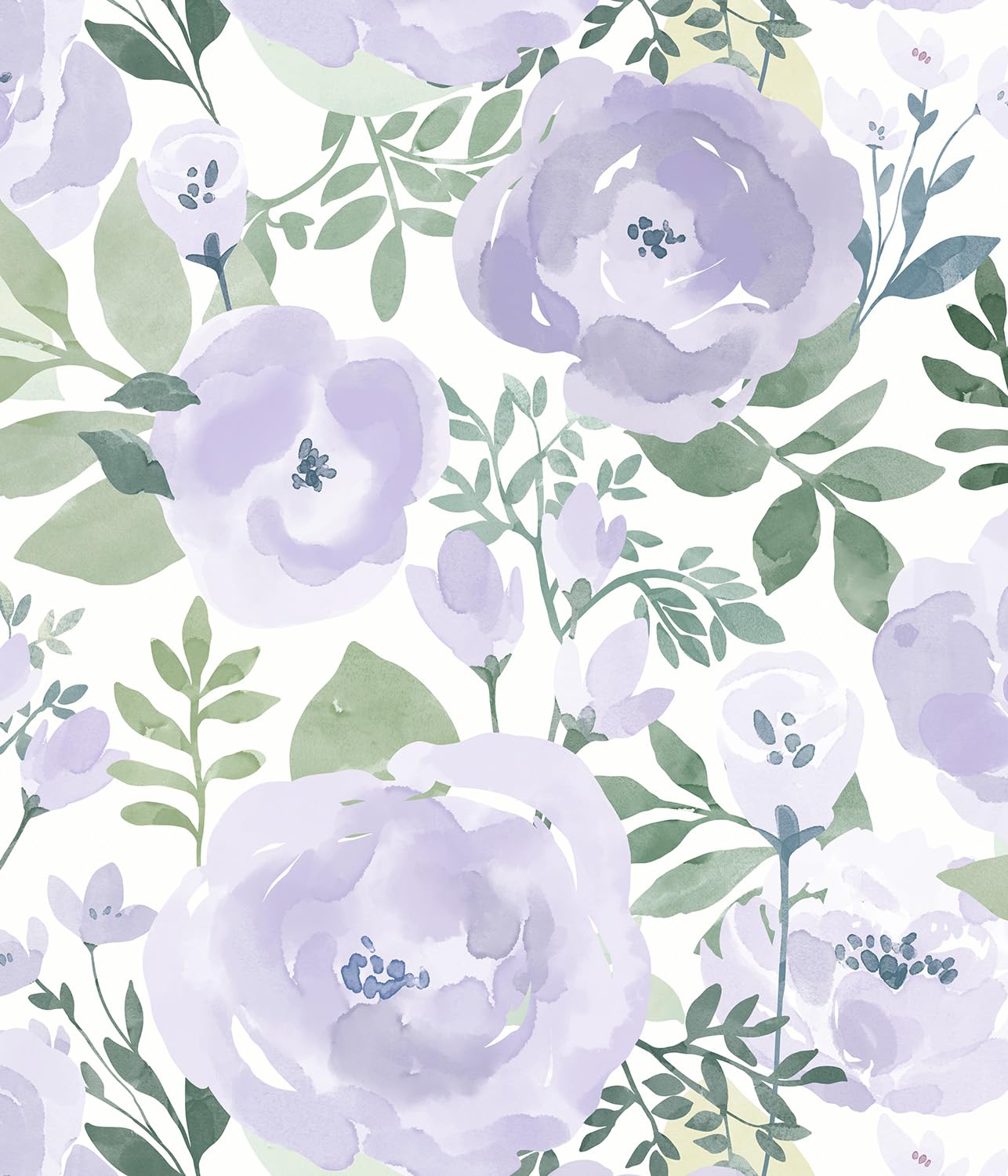 Photo 1 of Orainege Floral Wallpaper Peel and Stick Wallpaper Floral Contact Paper 16.9in x196.8in Boho Peony Self Adhesive Removable Wall Paper for Bedroom Decor Vinyl, Purple