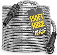 Vista 15 de Manguera de jardín de acero ligero Bionic de acero Inoxidable 304, sin torceduras, más fuerte que nunca, duradera y fácil de usar.