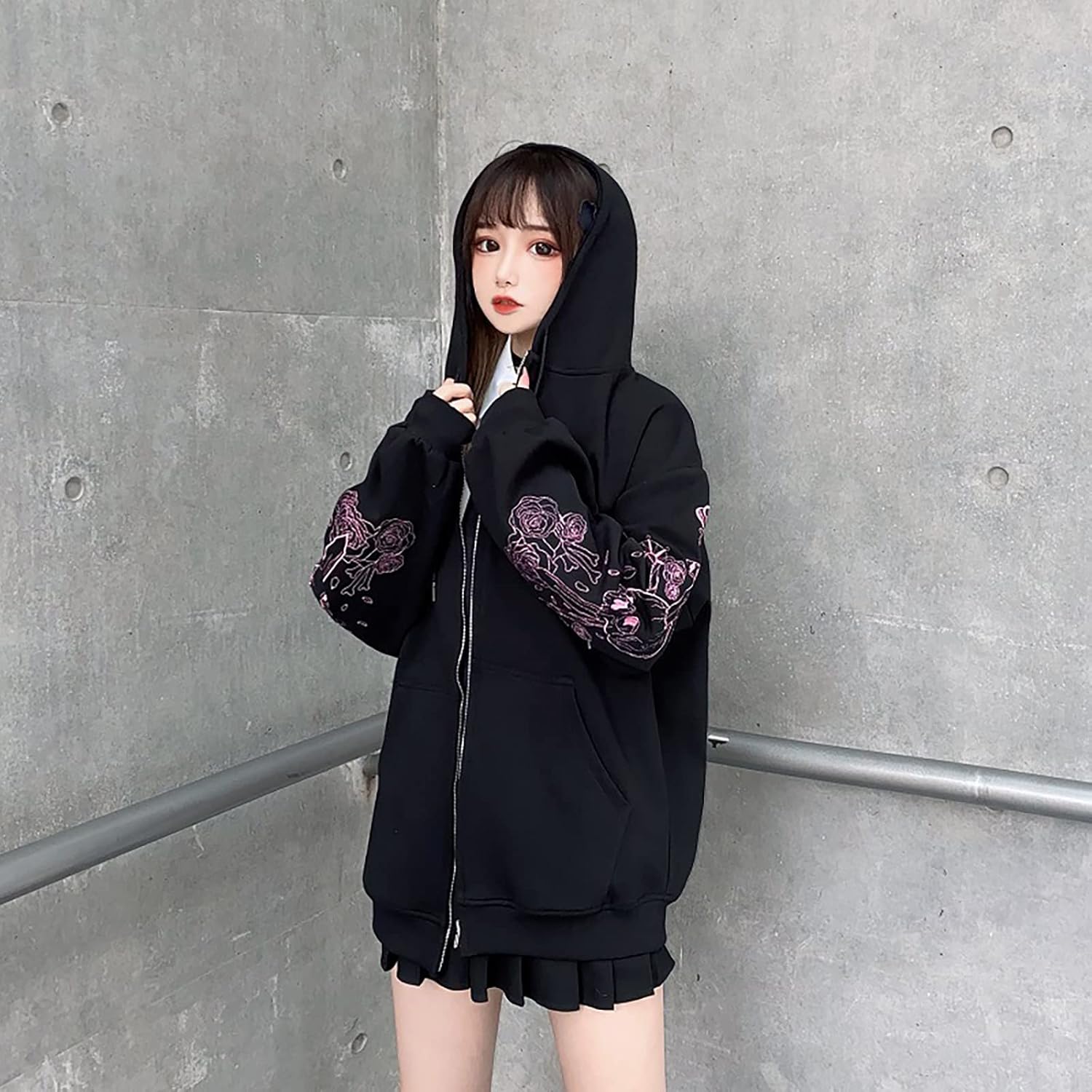 NCDUANSAN Gothic Hoodie Vintage Print Dark Hoodie Harajuku Hoodie Sweatshirt Street Trend Fashion Casual Hip Hop - Image 2