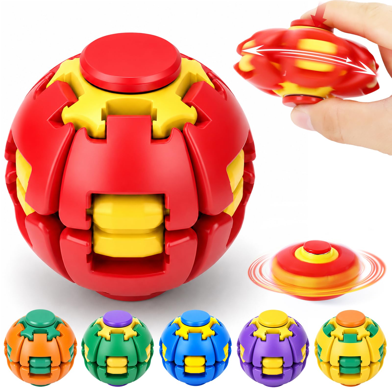 Press To Spin Helix Core Fidget Spinner Ball, Sensory Fidget Toys