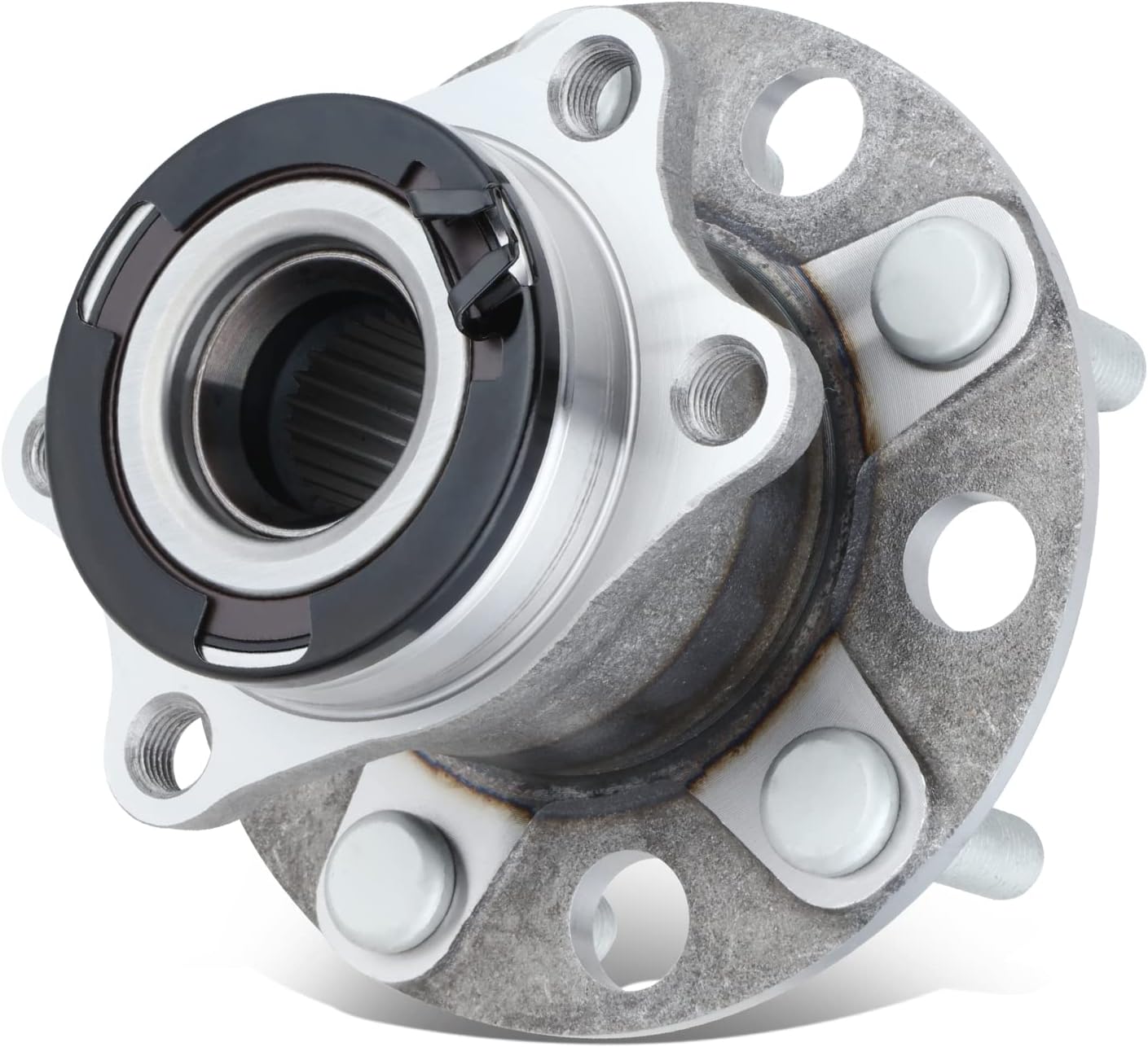 Auto Dynasty Factory Style Rear Wheel Bearing Hub Assembly Compatible with Dodge Caliber Jeep Compass Patriot 4WD 2007-2017, Driver or Passenger Side, Bare Steel