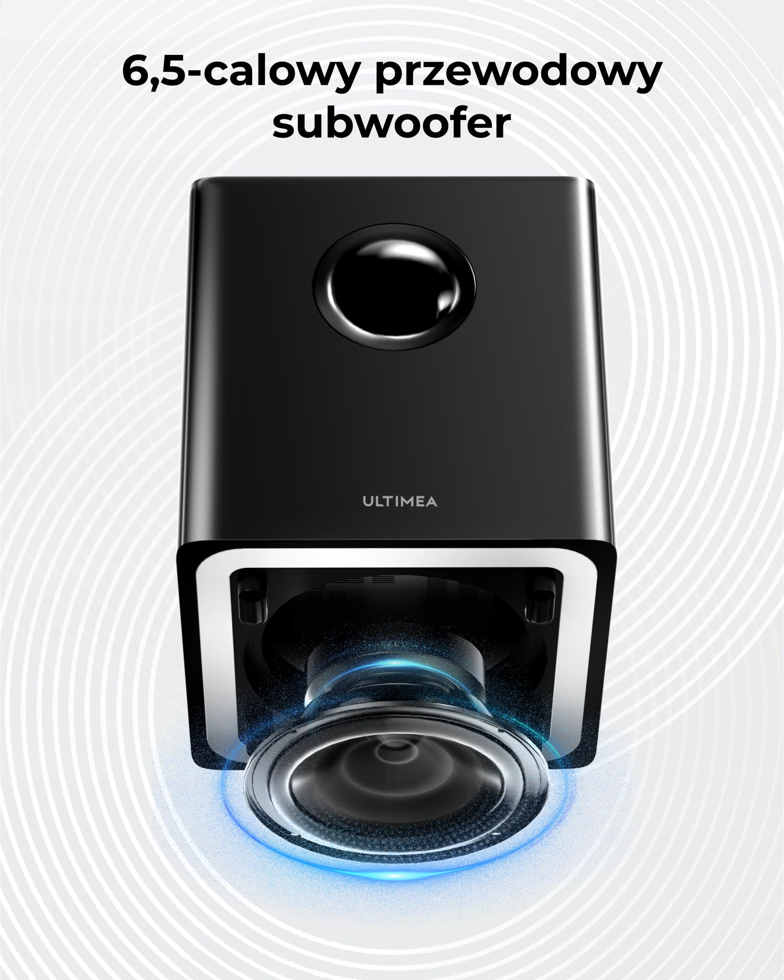 ULTIMEA 7.1ch Virtual Surround Sound Bar, soundbar do telewizorów z 2 głośnikami Surround, system dźwięku przestrzennego do telewizorów ze światłem RGB, subwooferem 6,5", aplikacją, HDMI/Opt/AUX/BT,