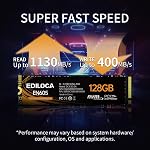 Ediloca EN605 128GB M.2 SSD, NVMe1.3 PCIe Gen3 x4 SSD Internal Hard Drive, M.2 2280 - Read/Write Speed up to 2050/600 MB/s - Internal SSD Compatible with Laptop & PC Desktop