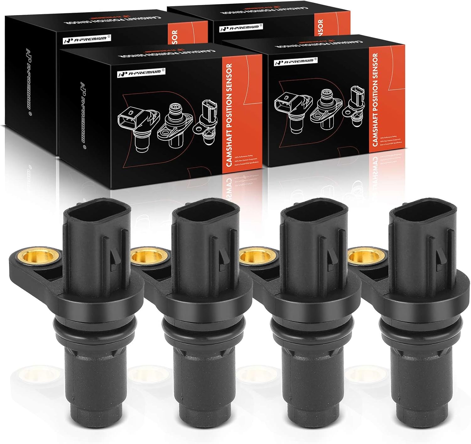 A-Premium 4-PC Engine Camshaft Position Sensor Compatible with Toyota Camry, RAV4, Tacoma, Highlander, Tundra, Sienna, 4Runner, Avalon, FJ Cruiser, Land Cruiser & Lexus RX450h, IS F, IS250, IS350