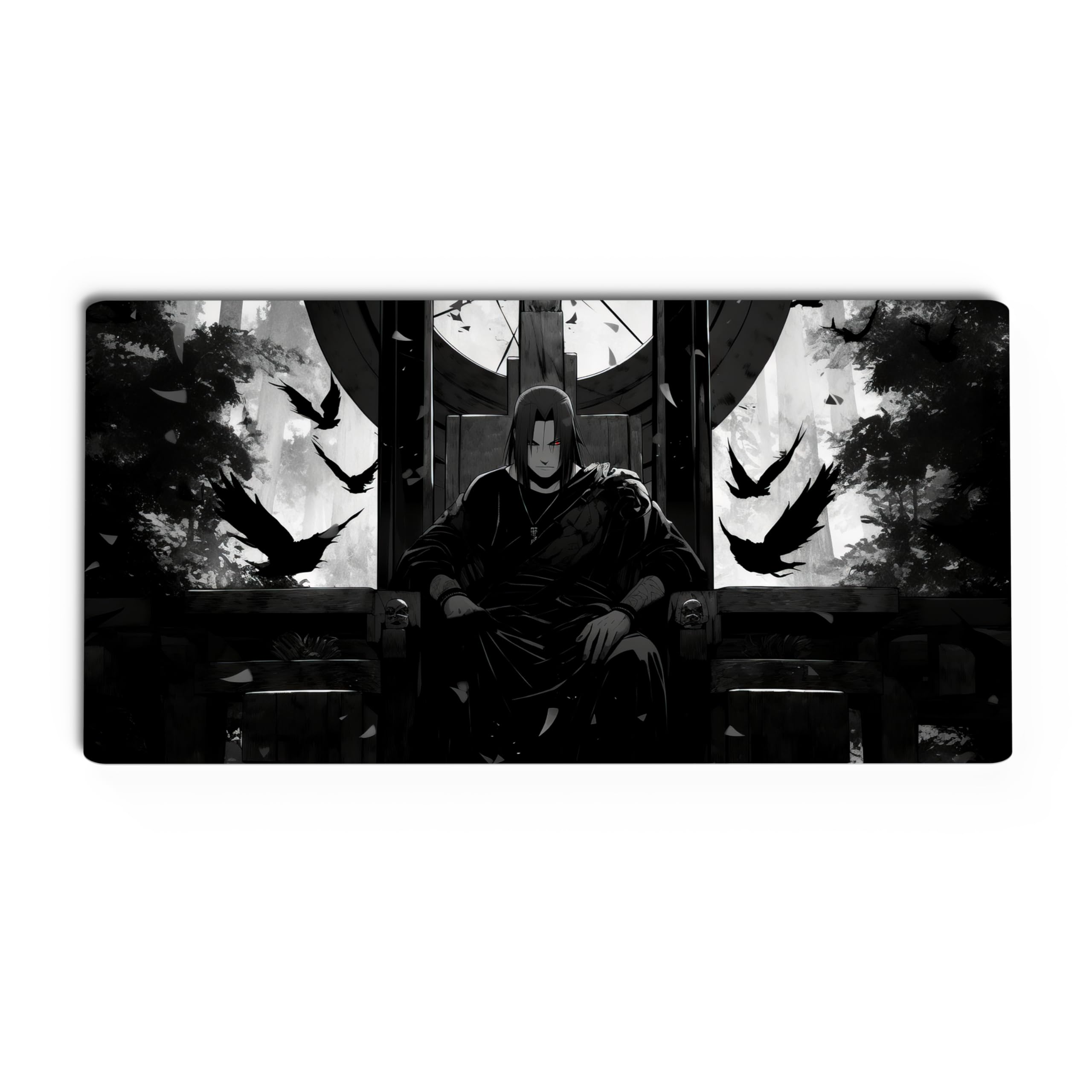 Gifting Domus Large Anime Mouse Pad - Black & White Anime Character on Throne | 11x23 Inches Extended Gaming Desk Mat | 3mm Thickness | Anti-Skid Rubber Base | Free 10 Random Anime Vinyl Stickers (B0DHHKPLCJ) Amazon Price History, Amazon Price Tracker