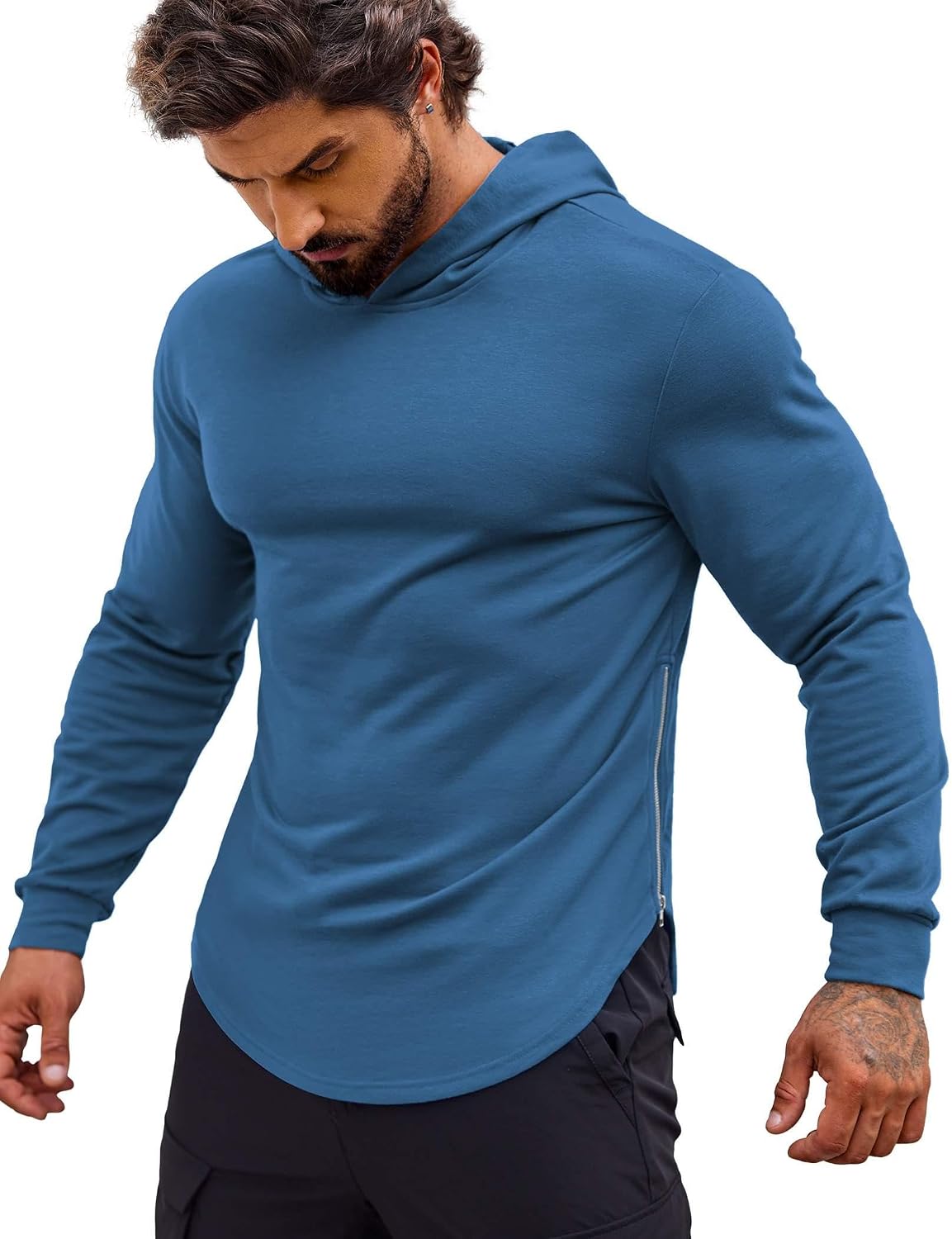 COOFANDY Men's Workout Sweatshirts Long Sleeve Muscle Fit Athletic Gym Hoodies Pullover
