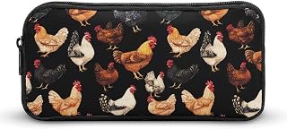 Chickens Travel Cosmetic Bag Makeup Bag | Funny Toiletry Case Large Brushes Organizer for Toiletries Office Daily