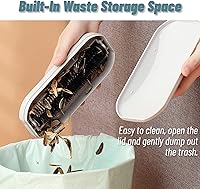 Vista 3 de Barredora de migas de mano, limpiador de alfombras con recolección de basura, colector de residuos suaves, barredora de mesa reutilizable para mesa