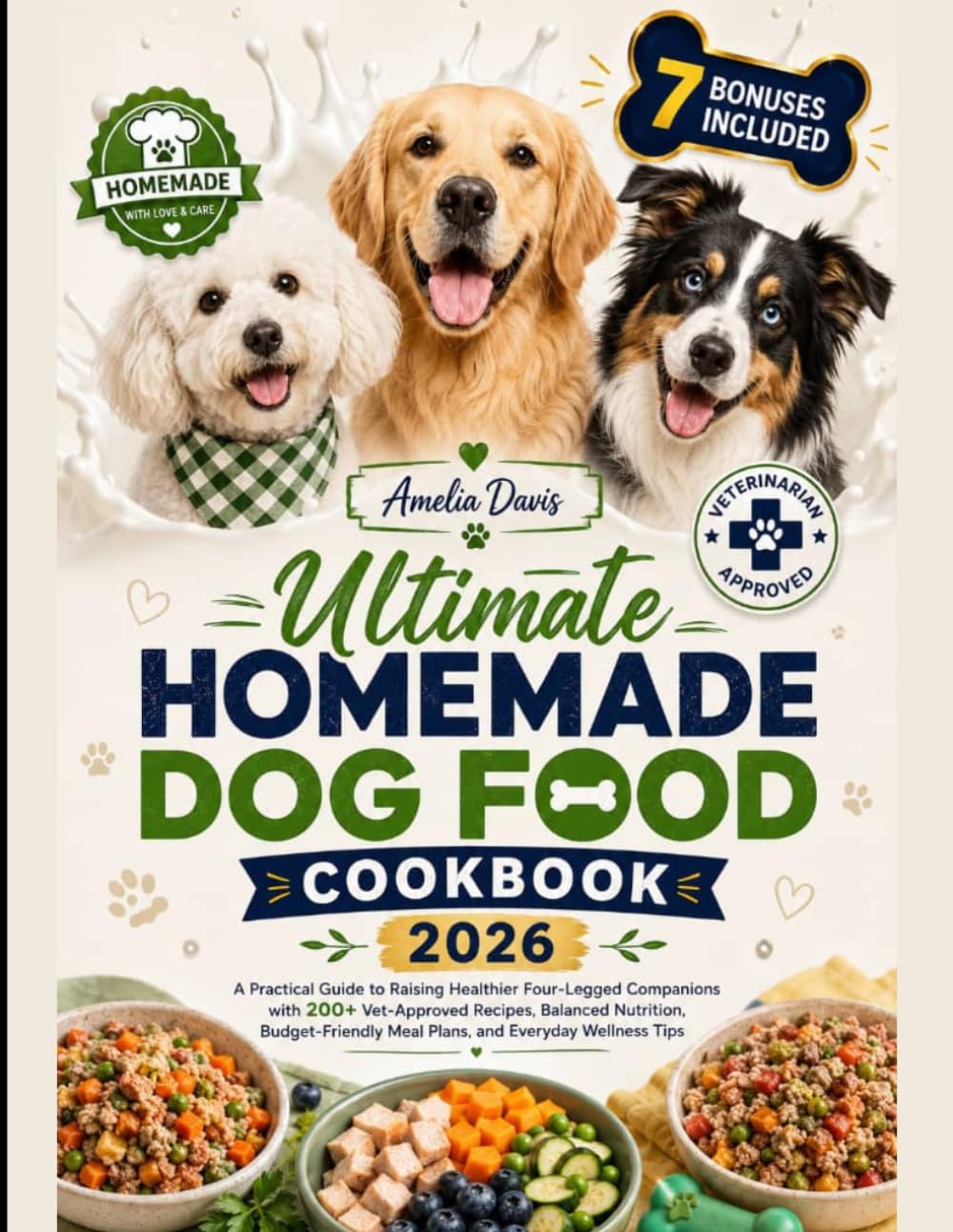 The Ultimate Homemade Dog Food Cookbook 2026: A Practical Guide to Raising Healthier Four-Legged Companions with 200+ Vet-Approved Recipes, Balanced ... Davis's Wholesome Recipes for Dogs Series)