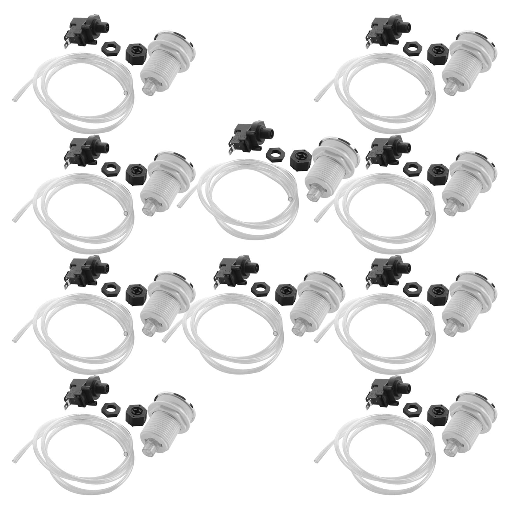 Jnchdghwa As Shown 10X 16A On Off Push Button Switch Jetted Jet For Bath Tub Spa Garbage