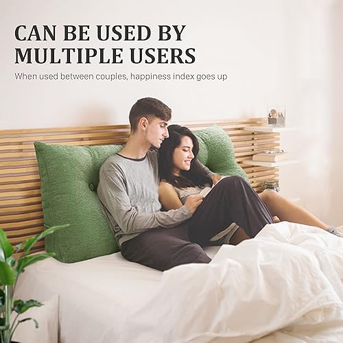 Miniatura 3 de Almohada de cabecera de cuña para dormitorio, almohada de lectura, soporte de espalda para sentarse en la cama, cojín lumbar, posicionamiento