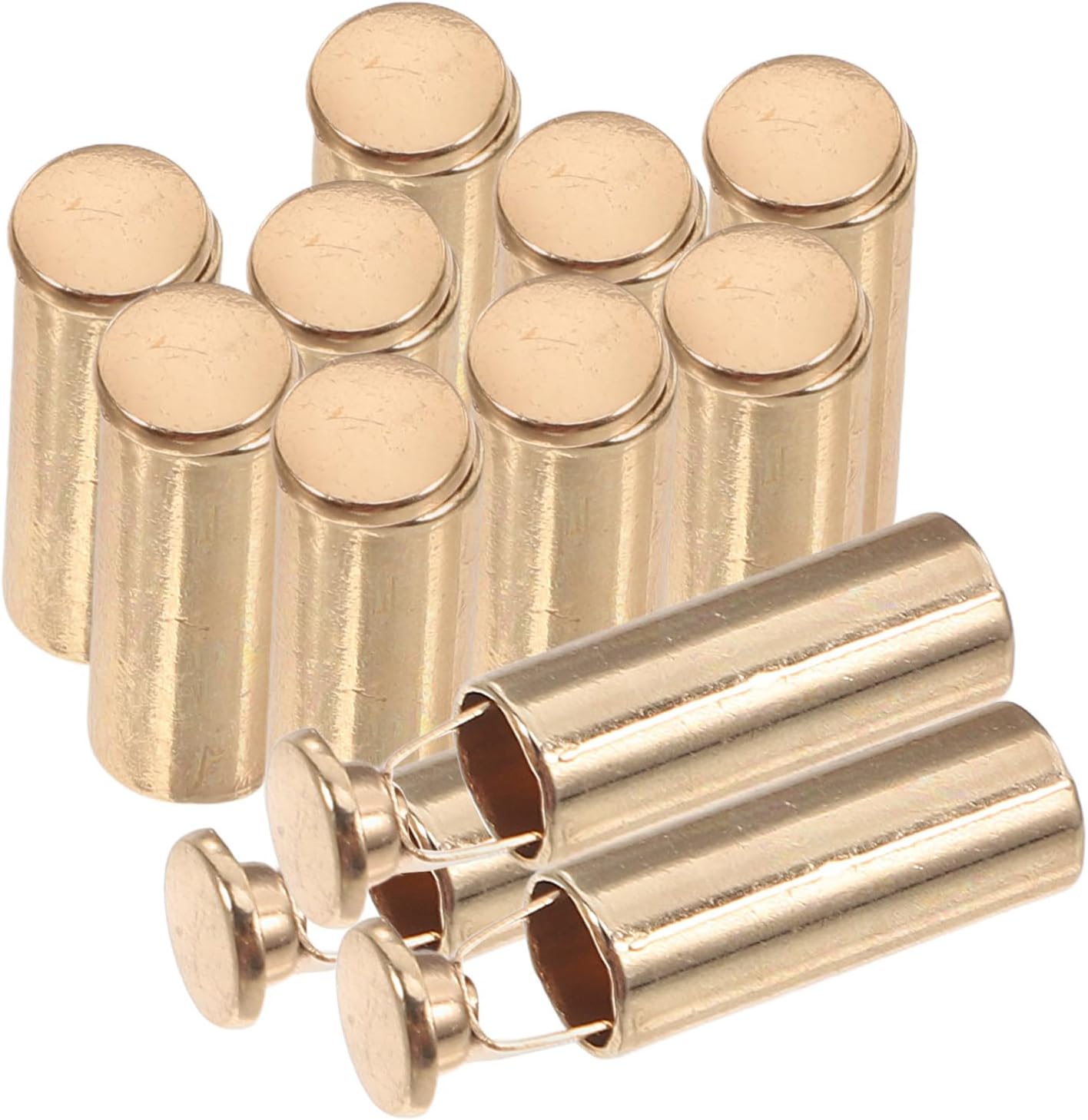 HOMSFOU 12pcs Metal Cord End Caps Zinc Alloy Tips for Hoodies Pants and Drawstrings Metal and Fasteners Stylish and Design for Unique Accessories