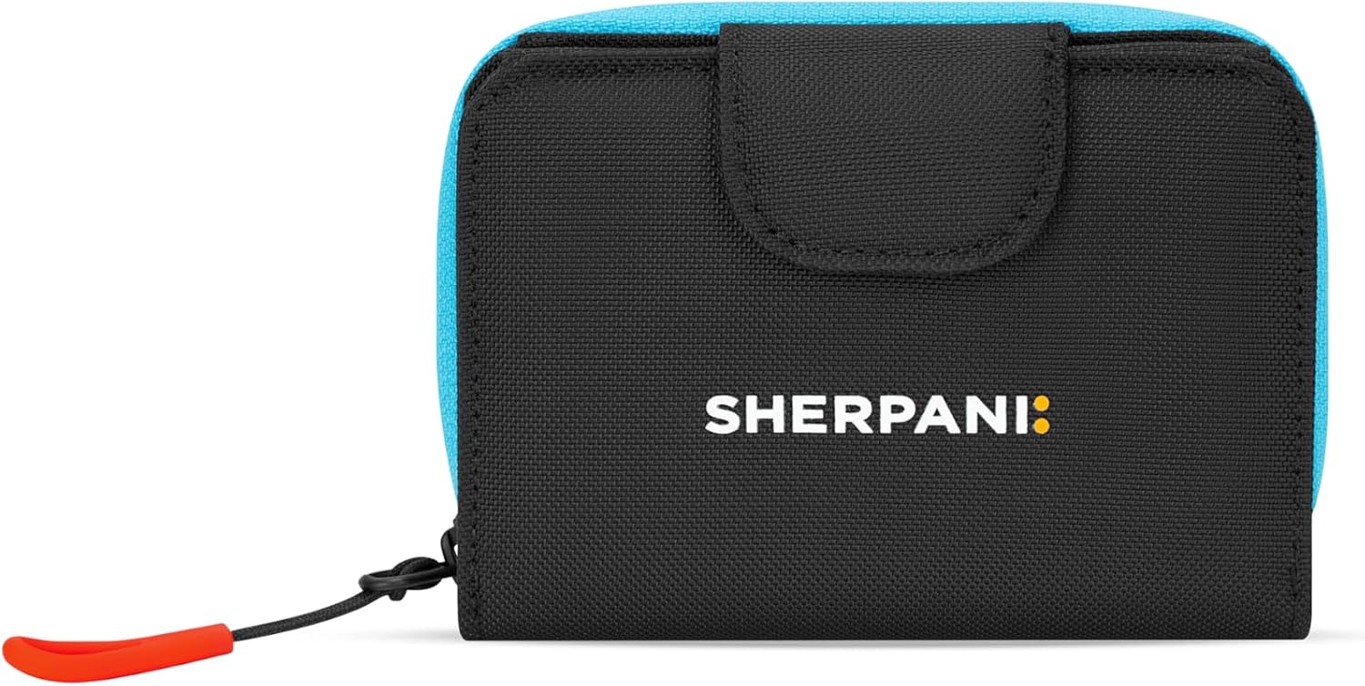 Sherpani Barcelona, Nylon Bifold Zipper Pocket Wallet for Women, Travel Bag, RFID Protection