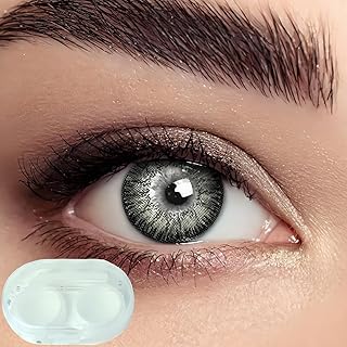 Colored Contact Storage Organizer Case Set with Halloween Makeup to Party Cosplay (A3)