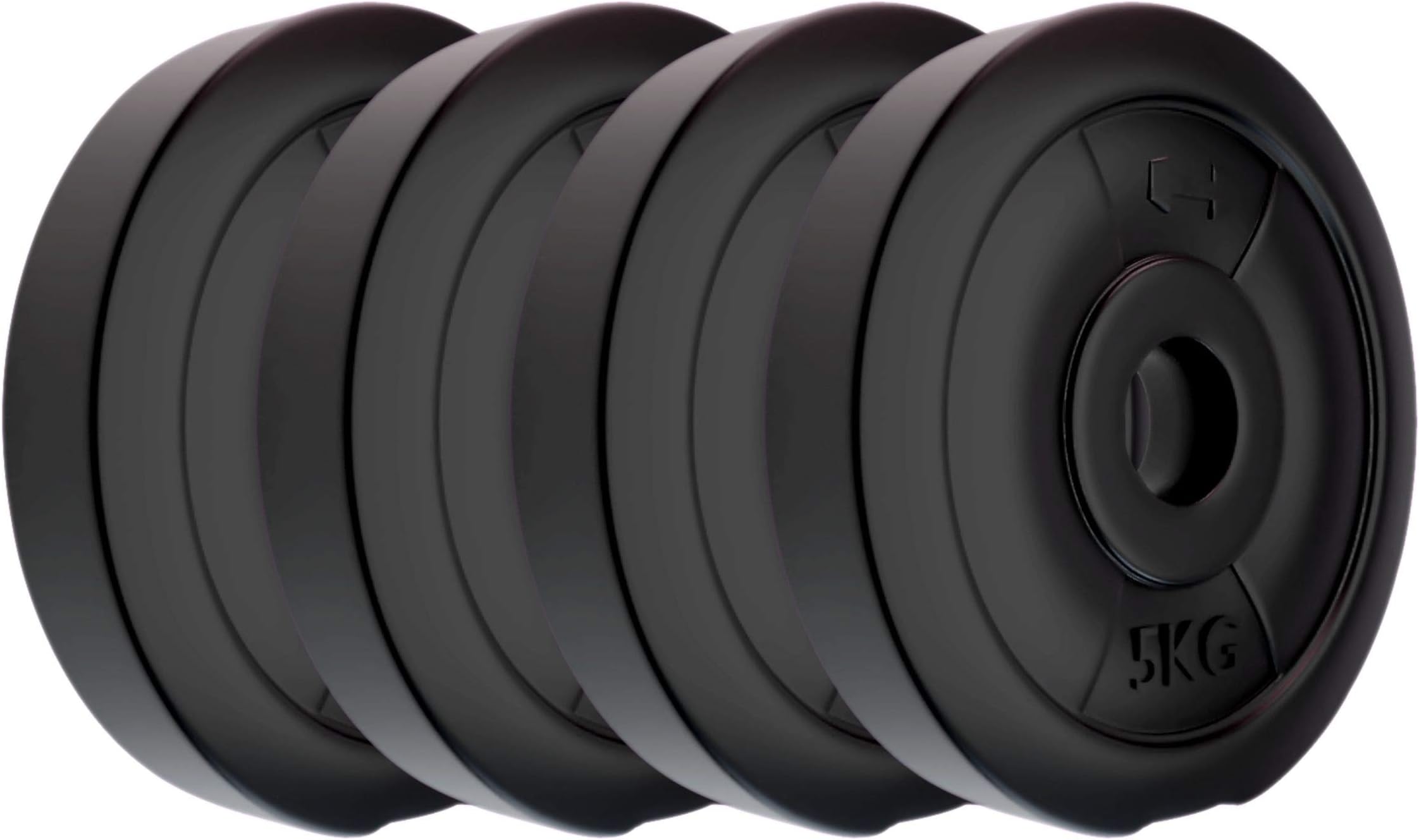 K-PVC-RW(5Kgx4) Free Weights Combo, 20 Kg, Black