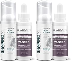Shapiro MD Hair Growth Experts Mens Regrowth Travel Kit Leave-In Foamer 5 Minoxidil Achieve Thicker Fuller and Healthier