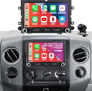 포드 F150 F-150 2004-2008, F250/F350 2006-2016, 머스탱 2005-2009, E150/E250/E350 2009-2014, 익스페디션 익스플로러 7인치 터치스크린 스테레오, 무선 안드로이드 안드로이드 자동 GPS BT FM 카메라