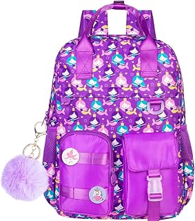 Mermaid Backpack for Girls, 16’’ Kids Backpacks Lightweight Water Resistant Preschool Bookbag, Elementary Kindergarten Travel School Bag for Little Girls With Chest Strap
