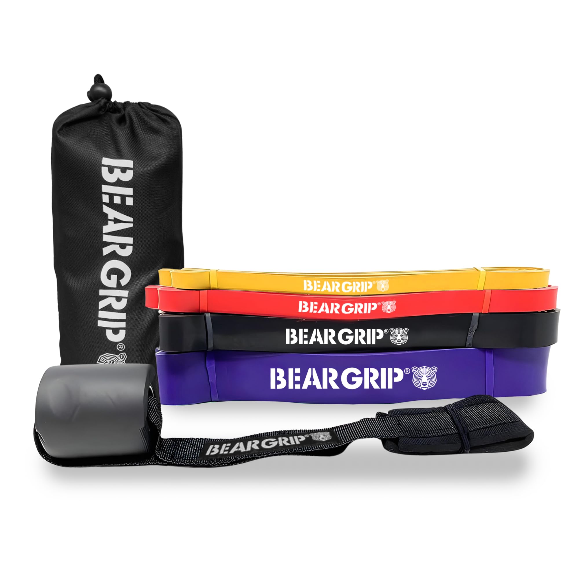 Bear Grip - Klimmzughilfe-Bänder | Strapazierfähige Widerstandsbänder für unterstützte Klimmzüge, Yoga, Stretchmobilität, Crossfit, Krafttraining für