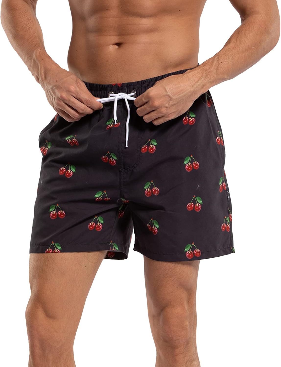 Men's Quick Dry Swim Trunks Solid Sports Board Shorts Swimsuit with Back Zipper Pockets - Image 2