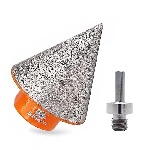 Brocas avellanadoras de diamante de 1-38 pulgadas (1.378 in) para agujeros existentes para ampliar y dar forma a recortar en azulejos, mármol,