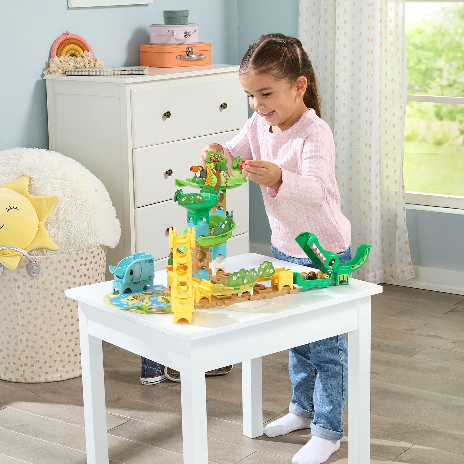 VTech Marble Rush Jungle Journey Set Preschool Marble Run Toy