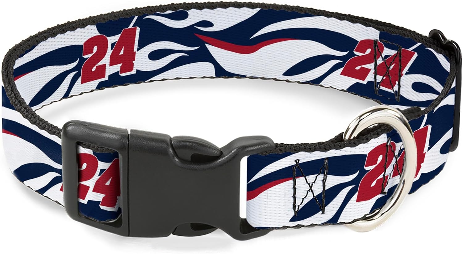 Hendrick Motorsports Pet Collar, Dog Collar Plastic Buckle, William Byron #24 Car Scheme White Red Blue, 20 to 31 Inches 1.5 Inch Wide