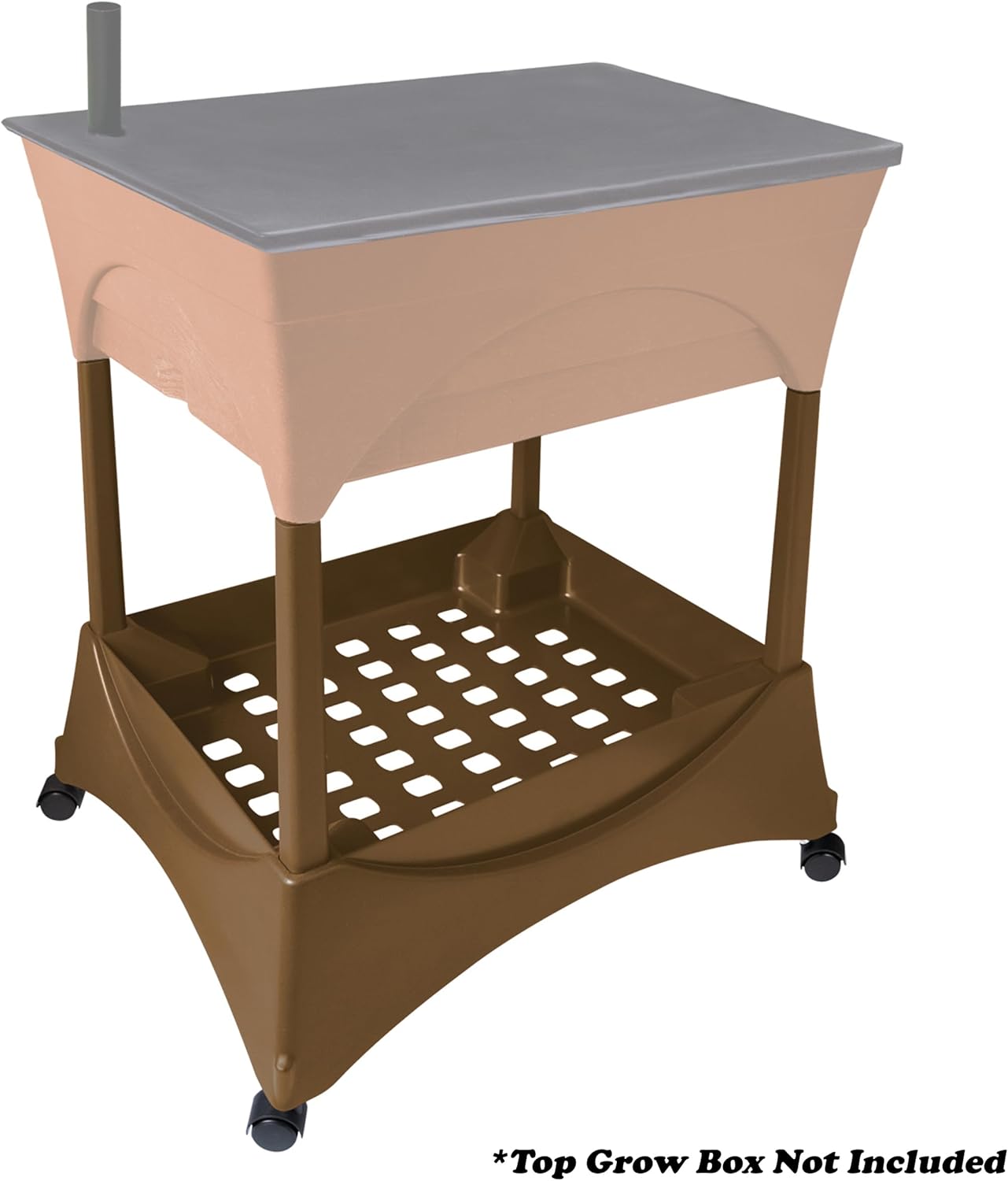 Emsco Group 2401D Includes Legs and Casters-Turns Raised Bed Garden Patio Pickers Stand Accessory Kit, Brown
