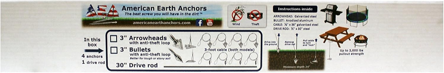 Anti-Theft Anchor Kit- Aluminum Bullet